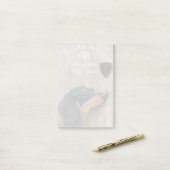 Hund Au Vin Dackel Post-it Klebezettel (Auf Schreibtisch)