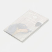 Hund Au Vin Dackel Post-it Klebezettel (angewinkelt)