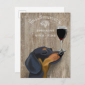 Hund Au Vin Dackel Postkarte (Vorne/Hinten)