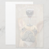 Hund Au Vin, Französischer Bulldog Briefpapier (Vorne/Hinten)