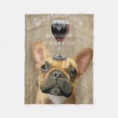 Hund Au Vin, Französischer Bulldogge Fleecedecke (Vorderseite)