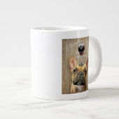 Hund Au Vin, Französischer Bulldogge Jumbo-Tasse (Vorderseite Rechts)