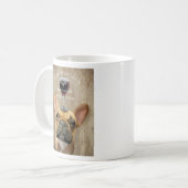 Hund Au Vin, Französischer Bulldogge Kaffeetasse (Vorderseite Links)