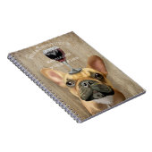 Hund Au Vin, Französischer Bulldogge Notizblock (Rechte Seite)