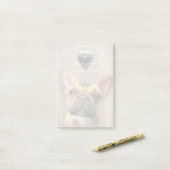 Hund Au Vin, Französischer Bulldogge Post-it Klebezettel (Auf Schreibtisch)