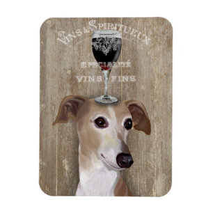 Hund Au Vin Greyhound Magnet