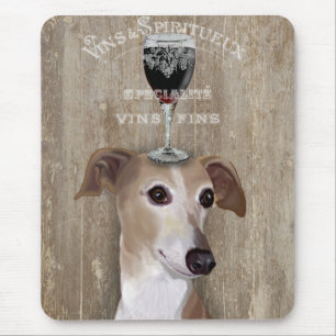 Hund Au Vin Greyhound Mousepad
