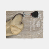 Hund Au Vin Yellow Labrador Fleecedecke (Vorderseite (Horizontal))