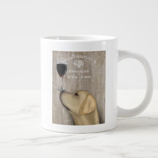 Hund Au Vin Yellow Labrador Jumbo-Tasse (Rechts)