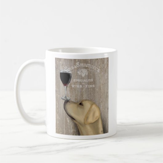 Hund Au Vin Yellow Labrador Kaffeetasse (Links)