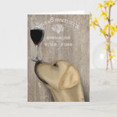 Hund Au Vin Yellow Labrador Karte (Gelbe Blume)