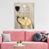 Hund Au Vin Yellow Labrador Leinwanddruck (Insitu (Wohnzimmer))