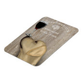 Hund Au Vin Yellow Labrador Magnet (Linke Seite)