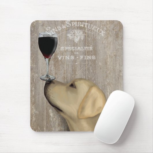 Hund Au Vin Yellow Labrador Mousepad (Mit Mouse)