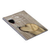 Hund Au Vin Yellow Labrador Notizblock (Rechte Seite)