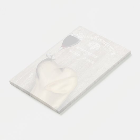 Hund Au Vin Yellow Labrador Post-it Klebezettel (angewinkelt)