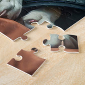 Hund auf Bett Puzzle (Seite)