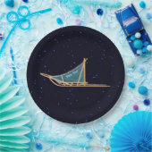 Hund auf den Sternen geschlafen Pappteller (Party)