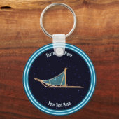 Hund auf den Sternen geschlafen Schlüsselanhänger (Vorderseite)