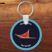 Hund auf den Sternen geschlafen Schlüsselanhänger (Vorderseite)