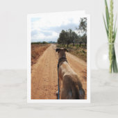 Hund auf der Dusty Road Karte (Vorderseite)