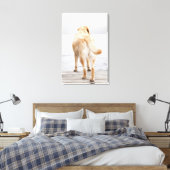 Hund auf Dock Leinwanddruck (Insitu (Schlafzimmer))
