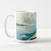 Hund auf einem Boot Kaffeetasse (Links)