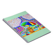 Hund auf einem StrandNotebook Notizblock (Rechte Seite)