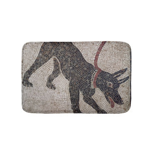 Hund auf einer Leine, von Pompeji Badematte