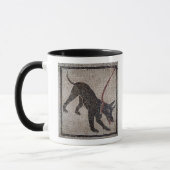 Hund auf einer Leine, von Pompeji Tasse (Links)
