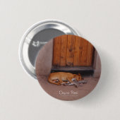 Hund auf Erholung Button (Vorne & Hinten)