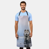 HUND AUF KALMKÖRPER SCHÜRZE (Getragen)
