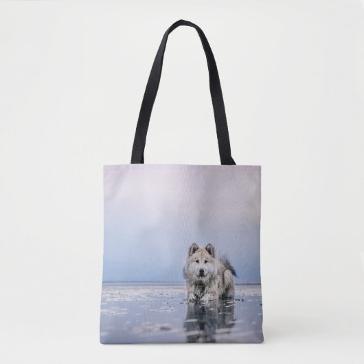 HUND AUF KALMKÖRPER TASCHE (Vorderseite)