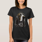 Hund auf Kronenbasset H T-Shirt (Vorderseite)