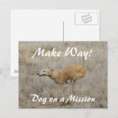 Hund auf Mission Postkarte (Vorne/Hinten)
