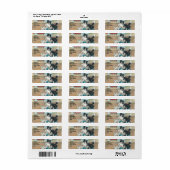 Hund auf Motorrad-Rücksendeadressen-Aufklebern (Vorne)