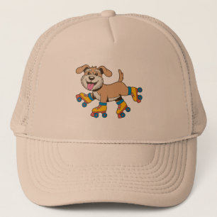Hund auf Roller-Skaten hängen, wenn ich einen Hund Truckerkappe
