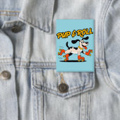 Hund auf Roller-Skaten Pup & Roll Button (Insitu)