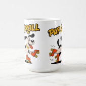 Hund auf Roller-Skaten Pup & Roll Kaffeetasse (Mittel)