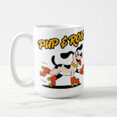 Hund auf Roller-Skaten Pup & Roll Kaffeetasse (Links)