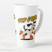 Hund auf Roller-Skaten Pup & Roll Milchtasse (Rechte Ecke)