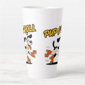 Hund auf Roller-Skaten Pup & Roll Milchtasse (Vorderseite)