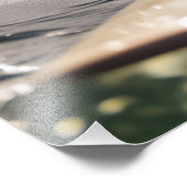 Hund auf Surfbrett Fotodruck (Ecke)