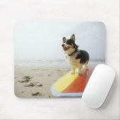 Hund auf Surfbrett Mousepad (Mit Mouse)