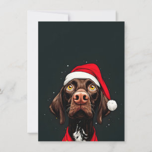 Hund auf Weihnachtskarten Feiertagskarte