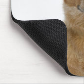 Hund auf Weiß 01 Mousepad (Ecke)