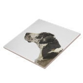 Hund auf Weiß 11 Fliese (Seite)