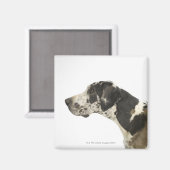 Hund auf Weiß 11 Magnet (Vorderseite/Rückseite)