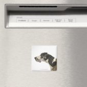 Hund auf Weiß 11 Magnet (In Situ (Geschirrspüler))