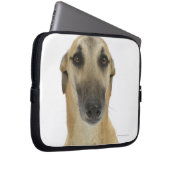 Hund auf Weiß 41 Laptopschutzhülle (Vorne Rechts)